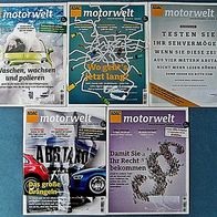 5 x ADAC motorwelt 2016 - Hefte Nr. 4,9,10,11,12 - Neuheiten - Tests und vieles mehr