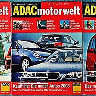 3 x ADAC motorwelt 2003 - Hefte Nr. 1,2,3 - Neuheiten - Tests und vieles mehr