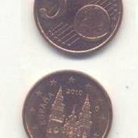 5 Cent Spanien, Gebrauchsmünze von 2010