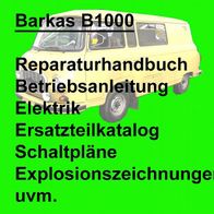 Barkas B1000, Reparaturhandbuch, Betriebsanleitung, Schaltpläne, DDR