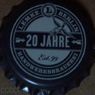 Lemke Craft-Bier 20 Jahre Micro-Brauerei Kronkorken Berlin 2019 Jubiläum in unbenutzt