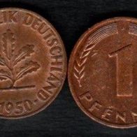 1 Pfennig 1950 J vz