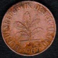 1 Pfennig 1967 G vz