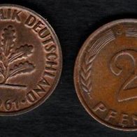 2 Pfennig 1961 G vz