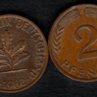 2 Pfennig 1962 D vz