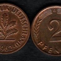 2 Pfennig 1962 G vz