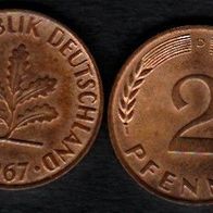 2 Pfennig 1967 D vz
