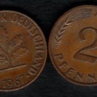 2 Pfennig 1967 J vz