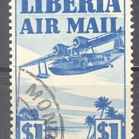 Liberia, 1938, Air Mail, Flugzeug, 1 Briefm., gest.