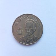 1 Peso Nacional Münze aus Kuba von 1994 (sehr schön bis vorzüglich)