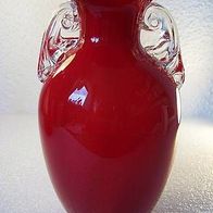 Rot-Weiße überfangglas Muranovase