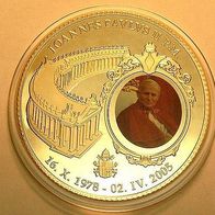 Vatikan Medaille 2005 Farbe 70 mm Papst Johannes Paul II. (1978-2005) Gigant 111g