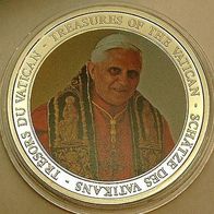 Vatikan Medaille Farbe Papst Benedikt XVI., Schätze