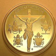 Vatikan Medaille 2005 Farbe 70 mm Papst Benedikt XVI.. (2005-2013) Gigant 111g