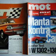 Motor Kritik- Auto-Zeitschrift aus den 70ern in gutem komplettem Zustand