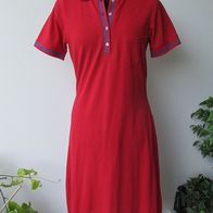 NEU: Damen Polo Kleid Gr. 38 M rot Dress Hemd Shirt Blusen Sommer Mini Tunika
