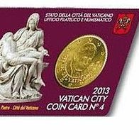 Vatikan 2013 Amtliche Coincard No. 4 zu 50 ct, Letzte mit Papst Benedikt XVI.