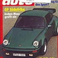 Sport auto 475, Porsche turbo, Formel 1, VW SP2, Golf, Alfa, Saab, Matra