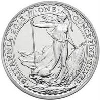 1 UNZE SILBER - England Britannia 2013 - 2 POUND - Silbermünze - Silberbarren