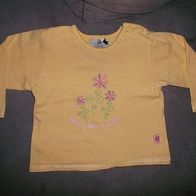 gelber Pullover mit Blumenmuster, Gr. 62, 2-4Monate