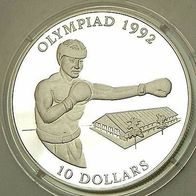 Salomonen 1 Unze/ oz. AG, PP/ Proof 10 Dollars 1992 Olympia "BOXER"