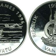 Vanuatu Silber PP/ Proof 50 Vatu 1994 Olympia "SCHWIMMEN"