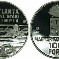 UNGARN Silber Proof/ PP 1000 Forint 1994 Olympia "LAGENSCHWIMMEN" Selten