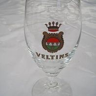 2x Bierglas Veltins Glas auf Fuß Bierpokal Tulpe 0,2