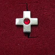 DRK Deutsches Rotes Kreuz Ehrennadel für 6 Blutspenden silber