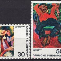 BRD / Bund 1974 Deutscher Expressionismus (II) MiNr. 816 - 817 postfrisch