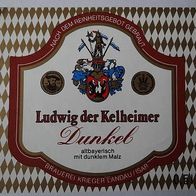 Bier-Etikett- Ludwig der Kelheimer, Brauerei Krieger, Landau, Germany