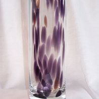 Massive, zylindrische Glas-Vase, 70er Jahre