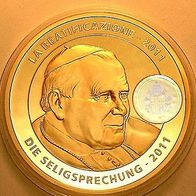 Vatikan Medaille 2011 Papst Johannes Paul II. (1978-2005) "SELIGSPRECHUNG" Hologramm