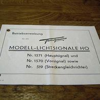 Betriebsanweisung Fleischmann Modell-Lichtsignale