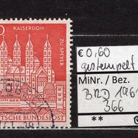 BRD / Bund 1961 900 Jahre Kaiserdom Speyer MiNr. 366 gestempelt -2-