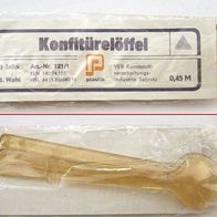 original DDR Küchenkram * 3 Konfitürelöffel / Kunststoff 1. Wahl - aus Sebnitz ovp