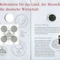 50 Jahre Deutsche Mark" mit1 DM BRD 1994 D im Klappfolder ##381