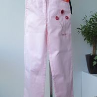 NEU: Jeans "Esprit" Gr. 128 rosa Hose Stickerei Mädchen Sommer Hose Girl modisch