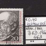 BRD / Bund 1965 150. Geburtstag von Otto Fürst von Bismarck MiNr. 463 gestempelt -4-
