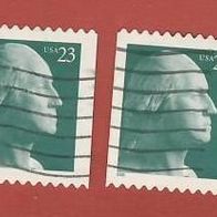 USA 2001 Freimarke George Washington 2 verschiedene aus 3489. II. gest.