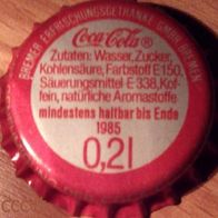 Coca-Cola 0,2l Kronkorken Kronenkorken aus Bremen 1985 neu in unbenutzt, bottle cap