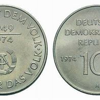 DDR 10 Mark 1974 "25Jahre DDR " f. stgl.