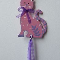 Fensterdeko "Katze" lila Raumschmuck Hängedeko Türschmuck Wanddeko Zimmerdeko