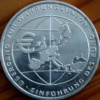 10 Euro Silber 2002 "Währungsunion" unzirkuliert Randschrift Typ A oder Typ B