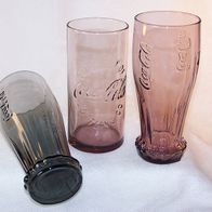 3 Coca Cola Topaz-Gläser