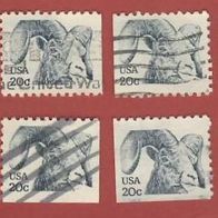 USA 1982 Mi.1523.I. gest Freimarke Dickhornschaf kompl. Satz