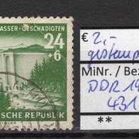 DDR 1954 Hilfe für die Hochwassergeschädigten MiNr. 431 gestempelt -2-