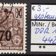 DDR 1954 Freimarken: Fünfjahrplan MiNr. 442 gestempelt