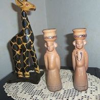 Speckstein, 2 Figuren aus Afrika