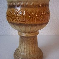 Keramik Pokalvase mit Rosenreliefdekor - W. Germany